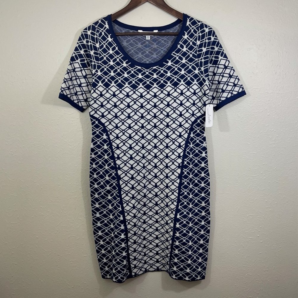 Charming Charlie Sz L Ellie Sweater Sheath Dress NWT